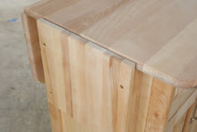 Load image into Gallery viewer, Rolling Butcher Block Kitchen Island with Drop Leaf and Storage
