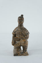 Load image into Gallery viewer, Hand-Carved Stone Terracotta Warrior Figure – Small Chinese Style Soldier Sculpture, 5.5” Tall
