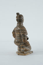 Load image into Gallery viewer, Hand-Carved Stone Terracotta Warrior Figure – Small Chinese Style Soldier Sculpture, 5.5” Tall
