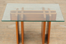 Load image into Gallery viewer, MCM Danish Teak Glass Top Side Table by Komfort

