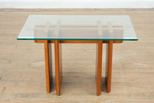 Load image into Gallery viewer, MCM Danish Teak Glass Top Side Table by Komfort
