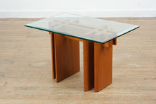 Load image into Gallery viewer, MCM Danish Teak Glass Top Side Table by Komfort
