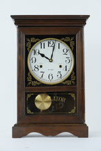 Load image into Gallery viewer, 31-Day Regulator Mantel Clock – Wood Case, Key-Wind, Working Chime
