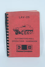 Load image into Gallery viewer, LAV-25 Automotive / Hull Operators Handbook
