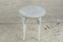 Load image into Gallery viewer, Vintage Lloyd Loom Wicker Patio Furniture Set with Tropical Upholstery and Glass Tables
