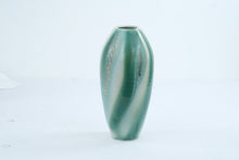 Load image into Gallery viewer, LW Signed Green Turquoise Drip Glaze Art Pottery Vase 9 5 Inch

