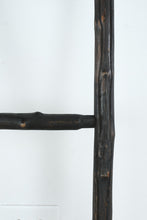 Load image into Gallery viewer, Rustic Blackened Twig Blanket Ladder Primitive Folk Art Wood Display Rack
