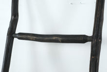 Load image into Gallery viewer, Rustic Blackened Twig Blanket Ladder Primitive Folk Art Wood Display Rack
