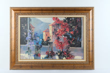 Load image into Gallery viewer, Lake Como View Large Framed Textured Canvas Art Print Italian Villa 48 Inch
