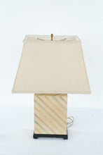 Load image into Gallery viewer, Sarreid Ltd 1988 Art Deco Revival Striped Ceramic Table Lamp 17 Inch
