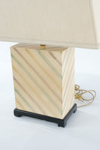Load image into Gallery viewer, Sarreid Ltd 1988 Art Deco Revival Striped Ceramic Table Lamp 17 Inch
