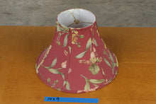 Load image into Gallery viewer, Floral Fabric Bell Lamp Shade Burgundy Pink Green Botanical 14 Inch
