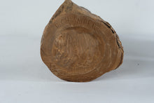 Load image into Gallery viewer, Hand Carved Wooden Owl Sculpture on Natural Log Base Signed Rich Snider
