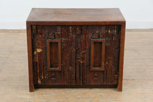 Load image into Gallery viewer, 1970s Lane Pueblo Brutalist Oak Nightstand Cabinet
