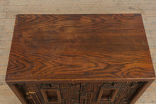Load image into Gallery viewer, 1970s Lane Pueblo Brutalist Oak Nightstand Cabinet
