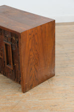Load image into Gallery viewer, 1970s Lane Pueblo Brutalist Oak Nightstand Cabinet
