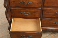 Load image into Gallery viewer, Lane Solid Cherry French Provincial Louis XV–Style Nine-Drawer Dresser
