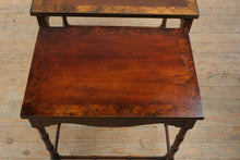 Load image into Gallery viewer, Burled Wood Nesting Tables Pair with Inlay Top and Traditional Base
