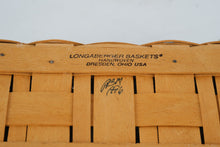 Load image into Gallery viewer, Longaberger 1996 Holiday Hostess Basket – Yuletide Treasures Collection, with Liner &amp; Protector
