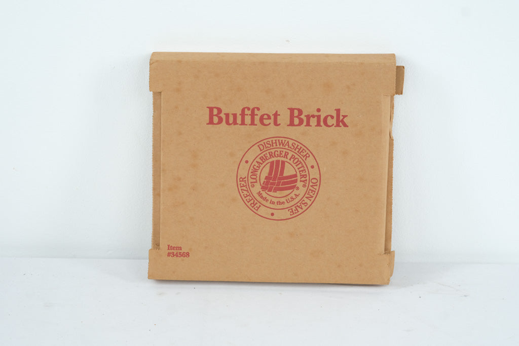 Longaberger Pottery Buffet Brick – Basket Warming Stone #34568, New in Box with Card