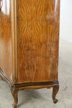 Load image into Gallery viewer, French Louis XV Style Burl Walnut 5 Door Armoire Wardrobe with Gilt Mirror, 105 Inch

