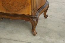 Load image into Gallery viewer, French Louis XV Style Burl Walnut 5 Door Armoire Wardrobe with Gilt Mirror, 105 Inch
