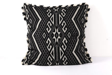 Load image into Gallery viewer, Large Black and White Aztec Pillow
