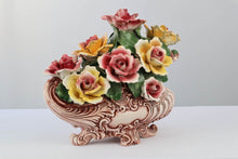 Load image into Gallery viewer, Large Capodimonte Floral Centerpiece
