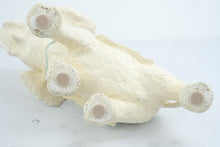 Load image into Gallery viewer, Large White Elephant Statue Raised Trunk Floral Saddle Blanket 18 Inch Figurine
