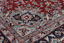 Load image into Gallery viewer, Large Hand Woven Rug - Red &amp; Navy - 12.6&#39; x 9&#39;
