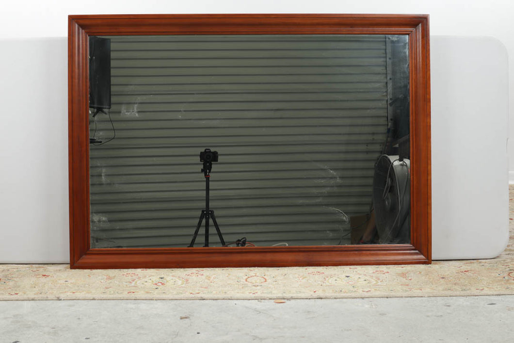 Large Mahogany Framed Mirror - 46