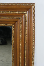 Load image into Gallery viewer, Traditional Carved Wood Beveled Wall Mirror Gold Gilt Trim 44 x 54
