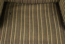 Load image into Gallery viewer, Traditional Wingback Recliner Chair with Striped Upholstery and Carved Claw Feet
