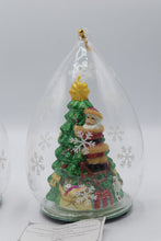 Load image into Gallery viewer, Sorelle Santa Christmas Lighted Glass Cloche Figurines Set of 2 HSN

