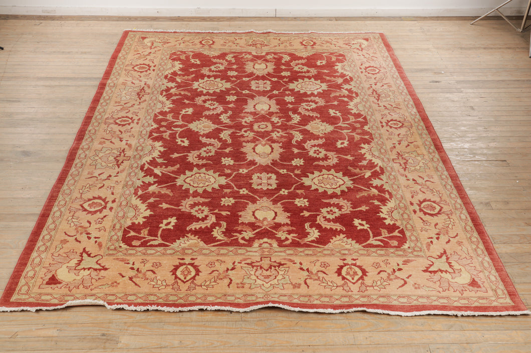 Large Soft Red Rug - Shorter Pile - 9' x 12'