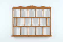 Load image into Gallery viewer, Vintage Wooden Wall Curio Shelf 45 x 34 Grid Display Rack
