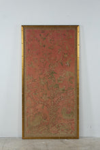 Load image into Gallery viewer, Indian Palampore Style Chintz Tree of Life Textile Art Framed Gold Bamboo 35 x 69

