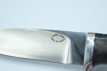 Load image into Gallery viewer, Larry Page Custom Fixed Blade Knife with Stabilized Wood Handle &amp; Leather Sheath
