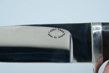 Load image into Gallery viewer, Larry Page Custom Fixed Blade Knife with Stabilized Wood Handle &amp; Leather Sheath
