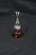 Load image into Gallery viewer, House of Global Art Ruby Red Crystal Bell West Germany Lead Crystal 9"
