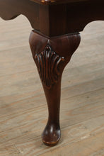 Load image into Gallery viewer, Leaded Glass Top Coffee Table with Carved Cabriole Legs
