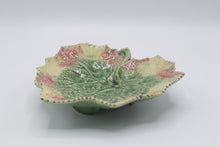 Load image into Gallery viewer, Bordallo Pinheiro Portugal Majolica Leaf Dish Pink Green 7 25 Inch
