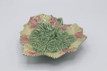 Load image into Gallery viewer, Bordallo Pinheiro Portugal Majolica Leaf Dish Pink Green 7 25 Inch
