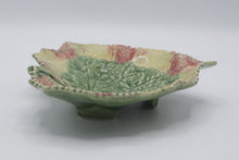 Load image into Gallery viewer, Bordallo Pinheiro Portugal Majolica Leaf Dish Pink Green 7 25 Inch
