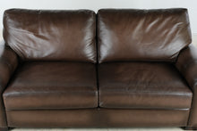 Load image into Gallery viewer, Pottery Barn Brown Leather Loveseat - Online Only
