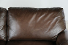 Load image into Gallery viewer, Pottery Barn Brown Leather Loveseat - Online Only
