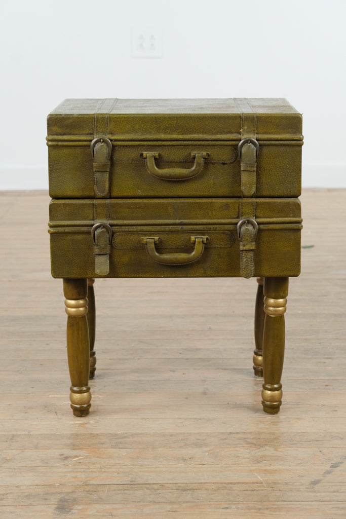 Vintage-Inspired Luggage Side Table
