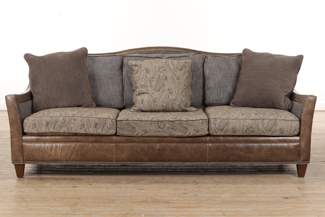 Leather Framed Couch by Bradington Young