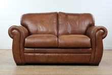 Load image into Gallery viewer, The Hamilton Rich Brown Leather Loveseat
