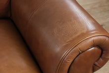 Load image into Gallery viewer, The Hamilton Rich Brown Leather Loveseat
